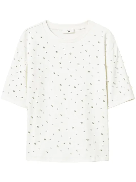 TWINSET t-shirt à détails de perles