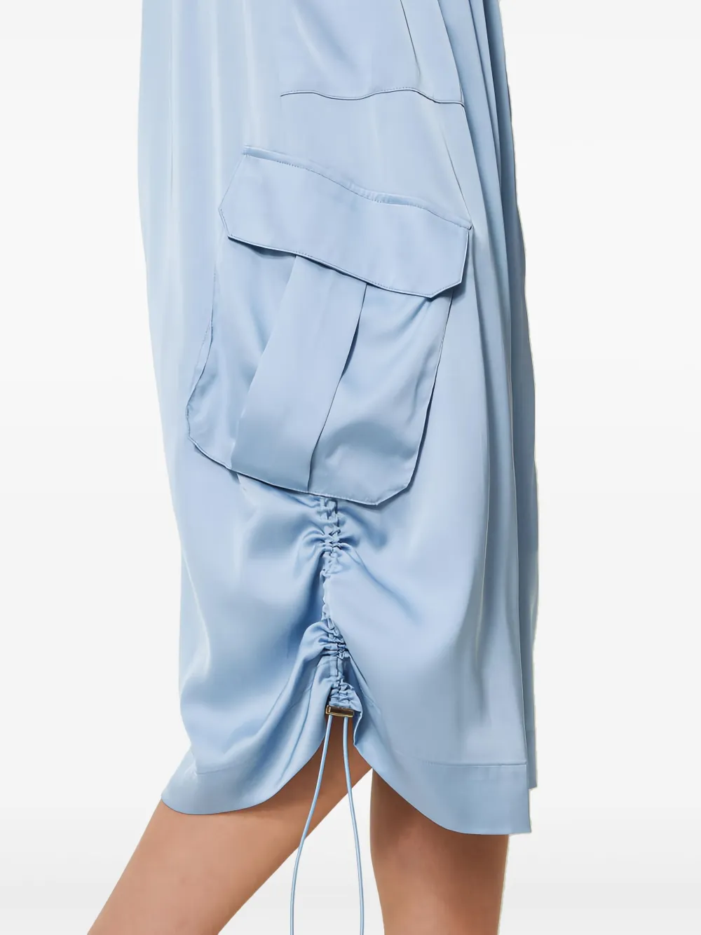 TWINSET Midi-rok met trekkoord aan de zijkanten Blauw