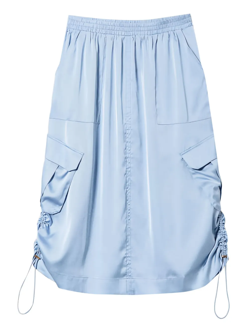 TWINSET drawstring-sides midi skirt | Blue | Image 1