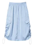 TWINSET drawstring-sides midi skirt - Blue