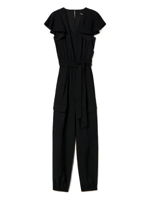 TWINSET flutter-sleeved cargo jumpsuit