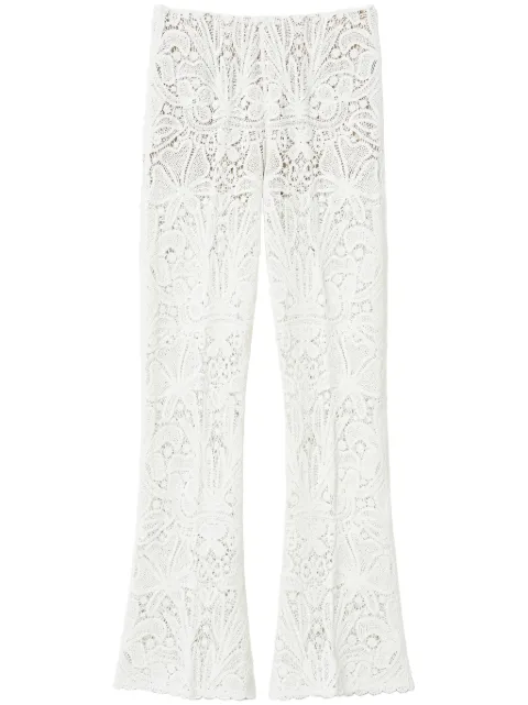 TWINSET lace-panel trousers