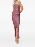 TWINSET sequin-embellished split maxi skirt - Red