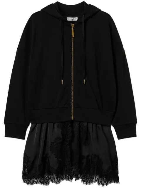 TWINSET lace-trimmed hoodie