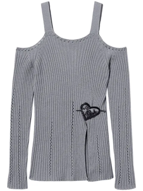 TWINSET brooch-detail top