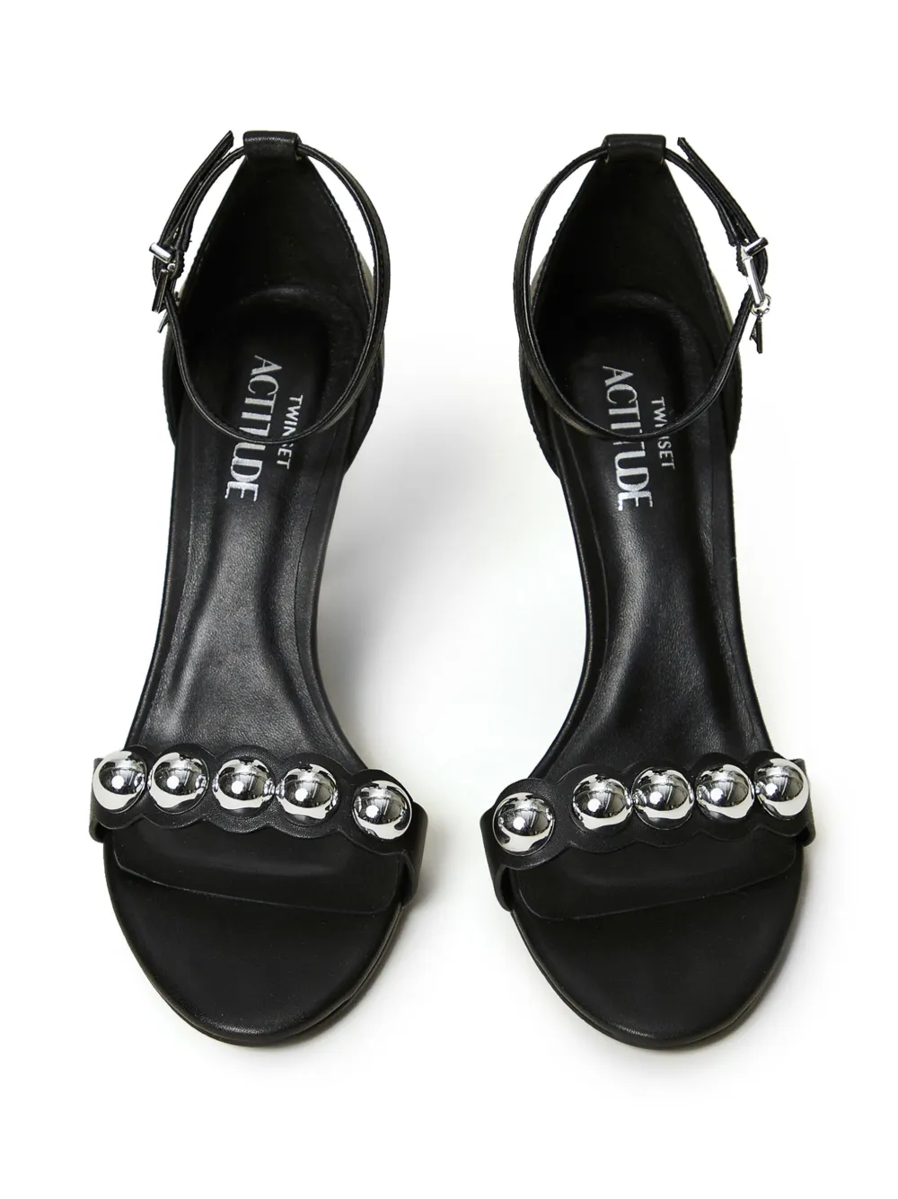 TWINSET 100 mm sandalen verfraaid met studs Zwart