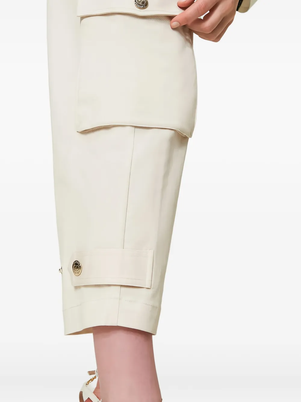 TWINSET Cargo shorts met zakken Beige