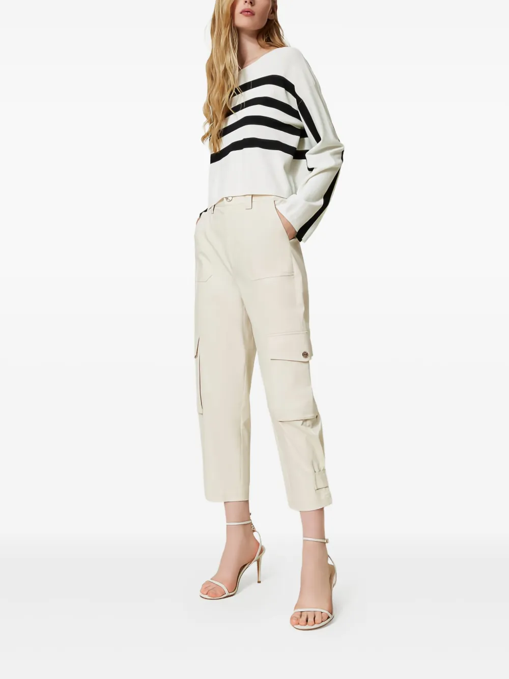 TWINSET multiple-pocket cargo pants - Beige