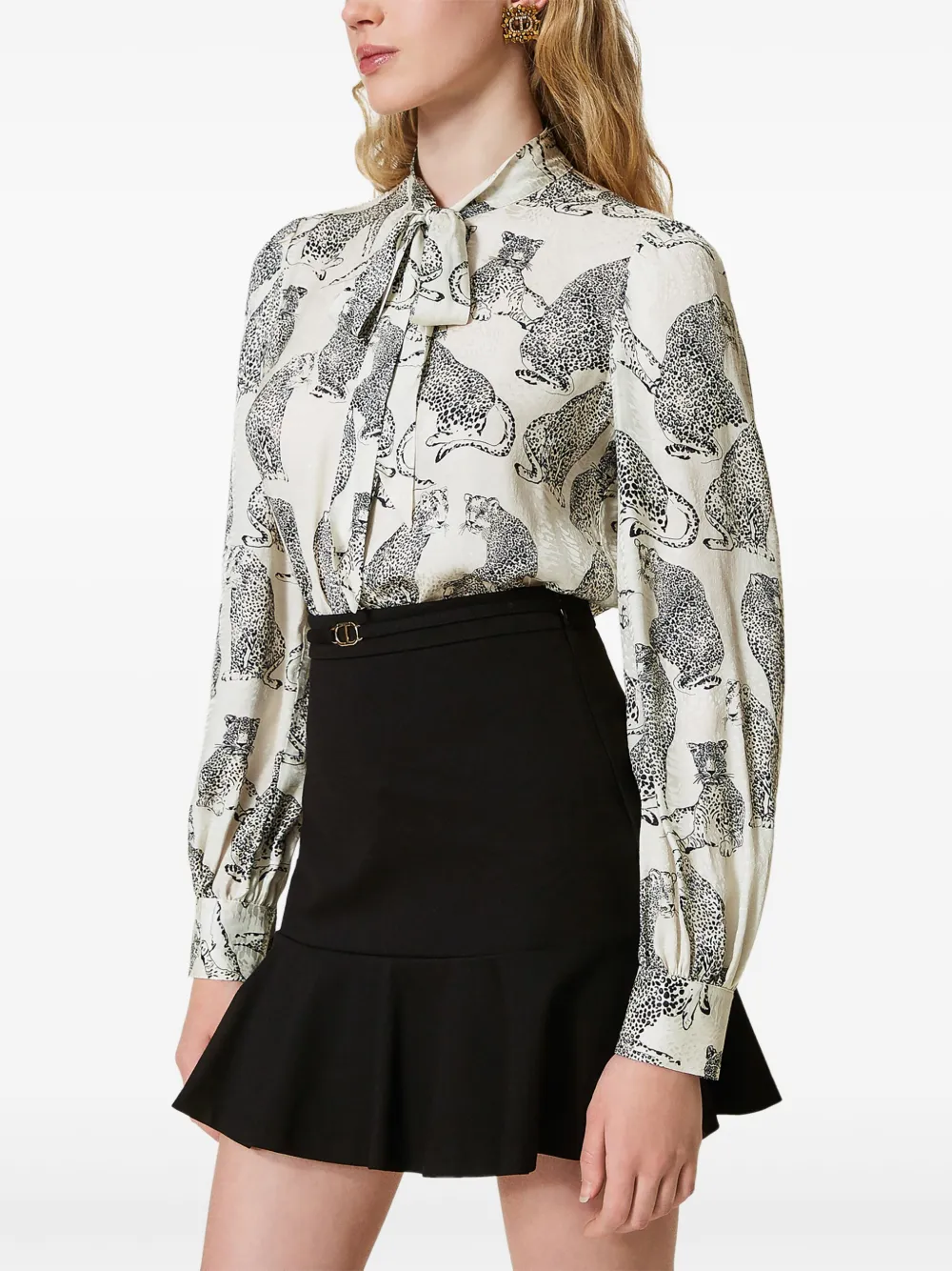 TWINSET Blouse met jacquard Beige