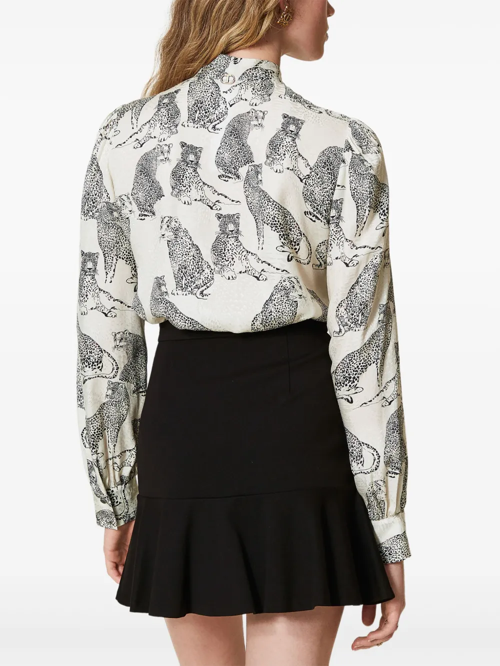 TWINSET Blouse met jacquard Beige