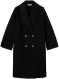 TWINSET double-breasted coat - Black