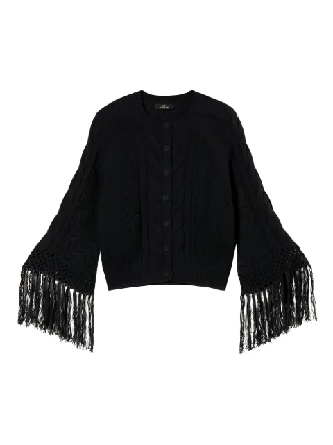 TWINSET cable-knit fringe cardigan