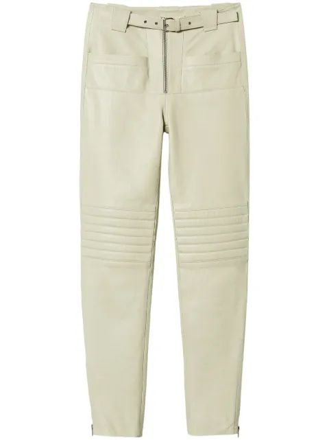 TWINSET Fairfax leather biker trousers