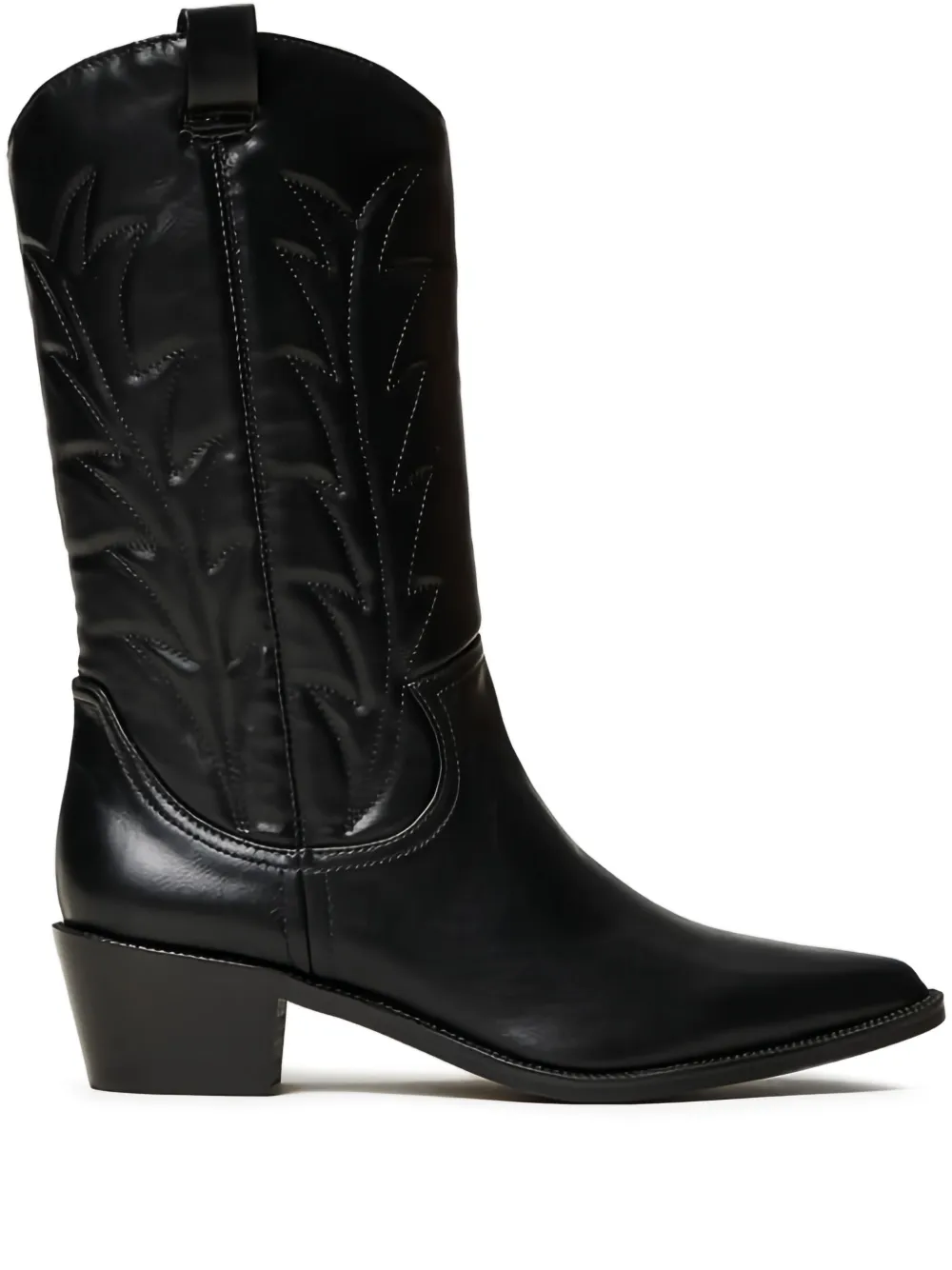 TWINSET 50mm pointed-toe cowboy boots | Black | Image 1