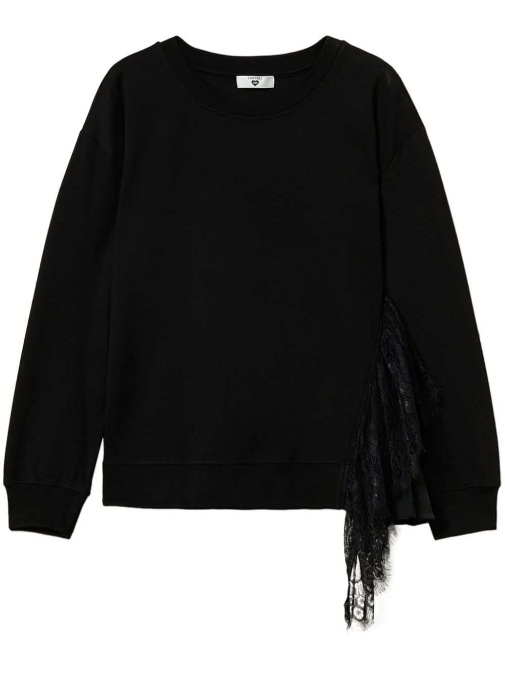 TWINSET pleat-detail sweatshirt - Black