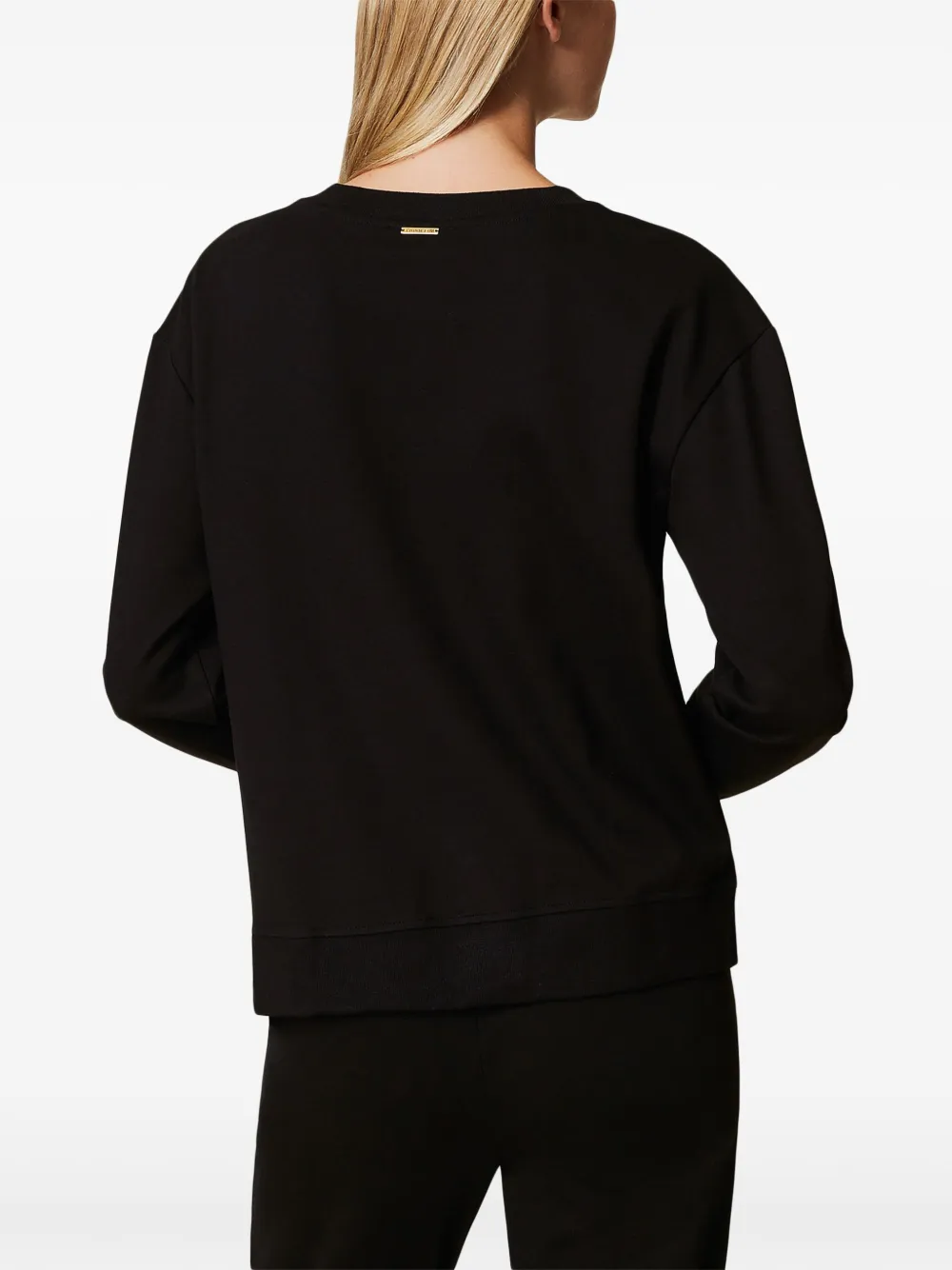 TWINSET Sweater met geplooid detail Zwart