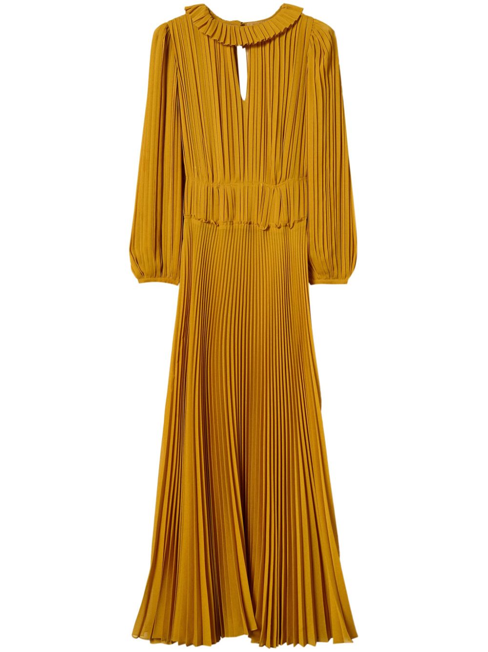 TWINSET pleated georgette dress - Yellow