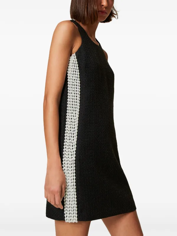 casual long black dress with sleeves Black Pearl Beaded Maxi Dress L