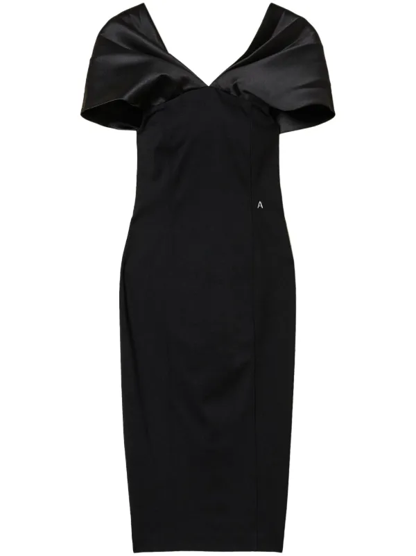 ANN TAYLOR 黒のVネックドレス NEW ANN TAYLOR $159 BLACK PEARLIZED BUTTON CUFF V-NECK