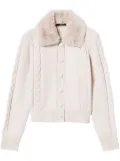 TWINSET faux-fur collar cardigan - Pink