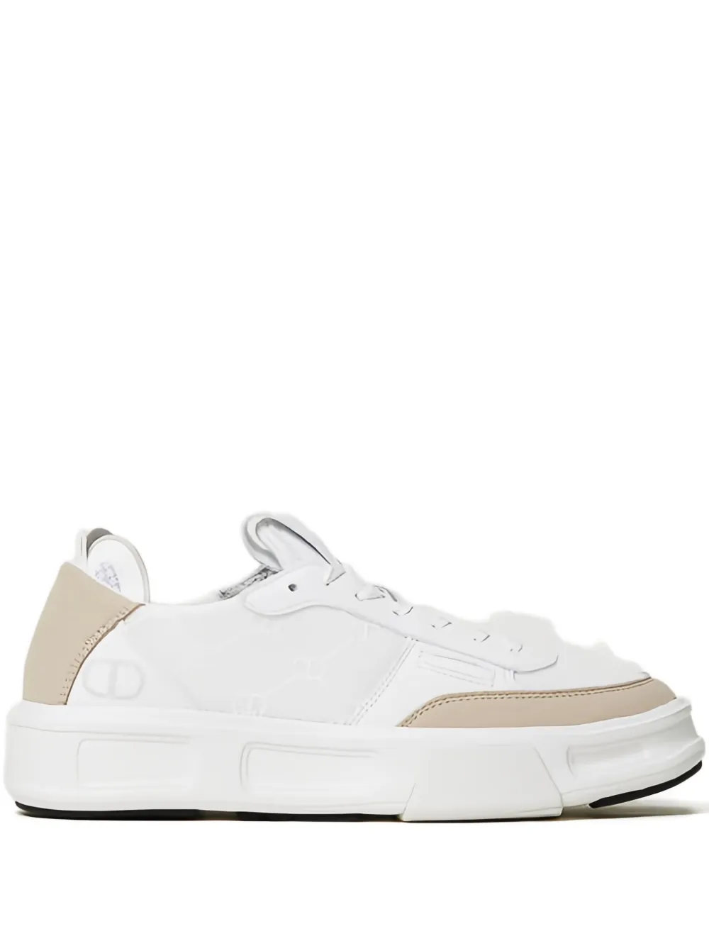 TWINSET two-toned leather sneakers White
