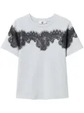 TWINSET lace-detailing T-shirt - Grey