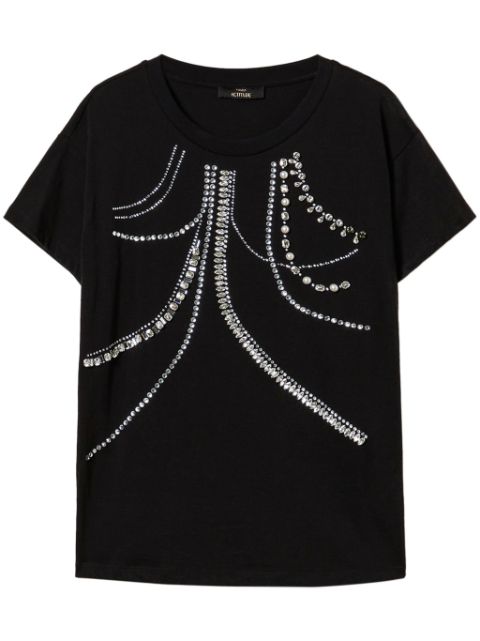 crystal-embellished T-shirt