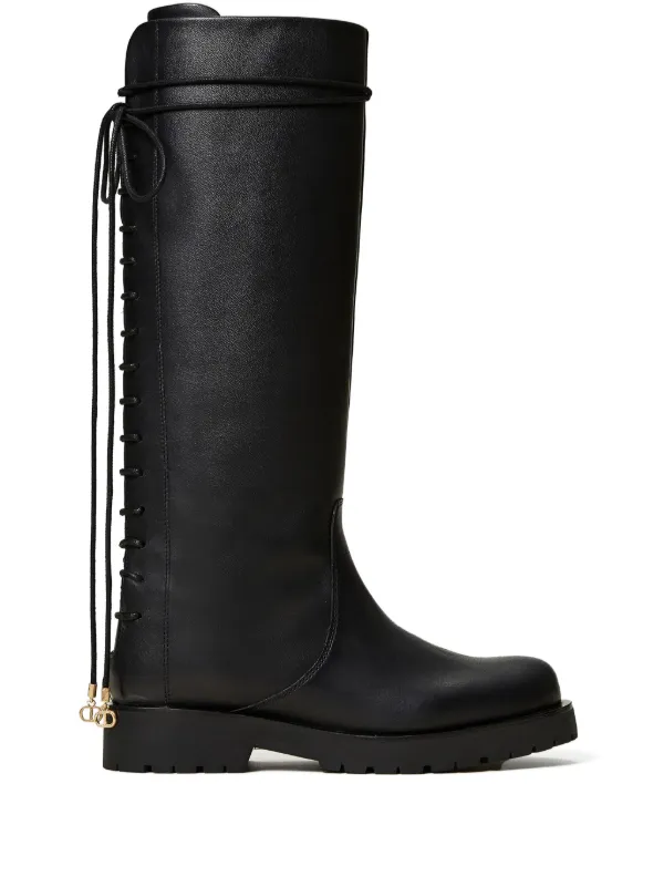 TWINSET lace-up Leather Boots | Black | FARFETCH