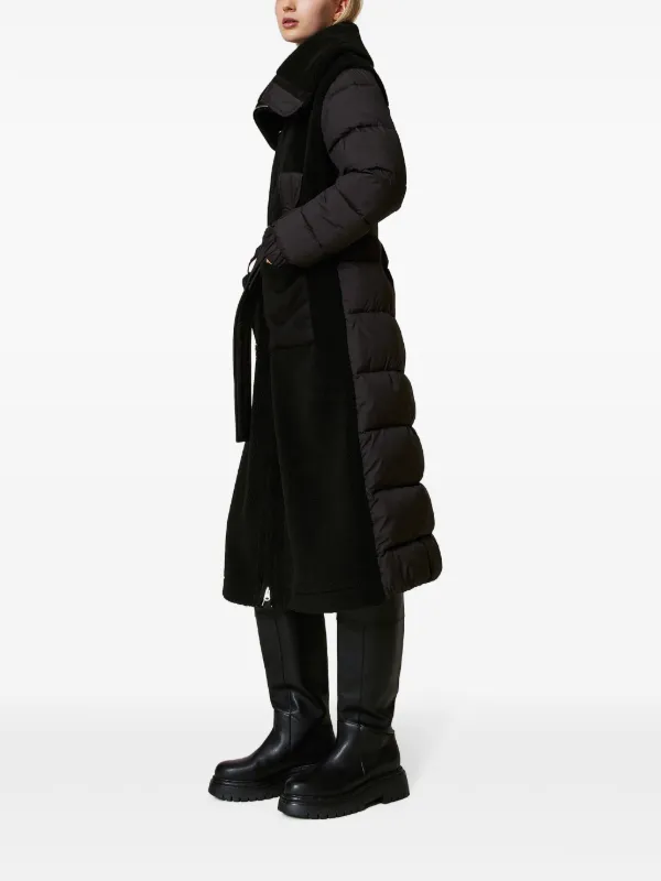 TWINSET エコファー パデッドコート | ブラック | FARFETCH JP
