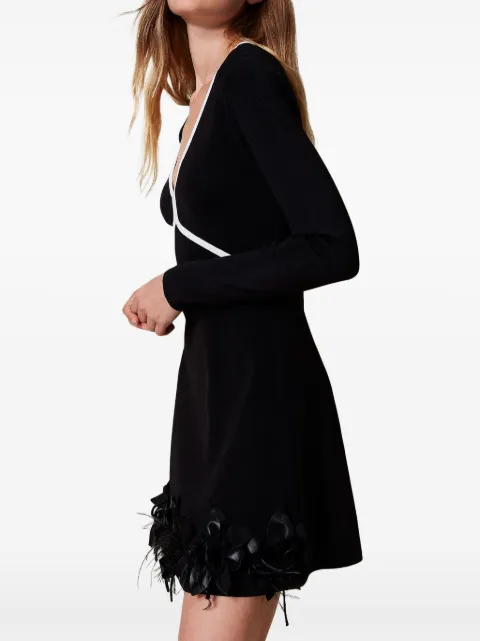 TWINSET feather-detailing mini dress 242AT3063 - 2