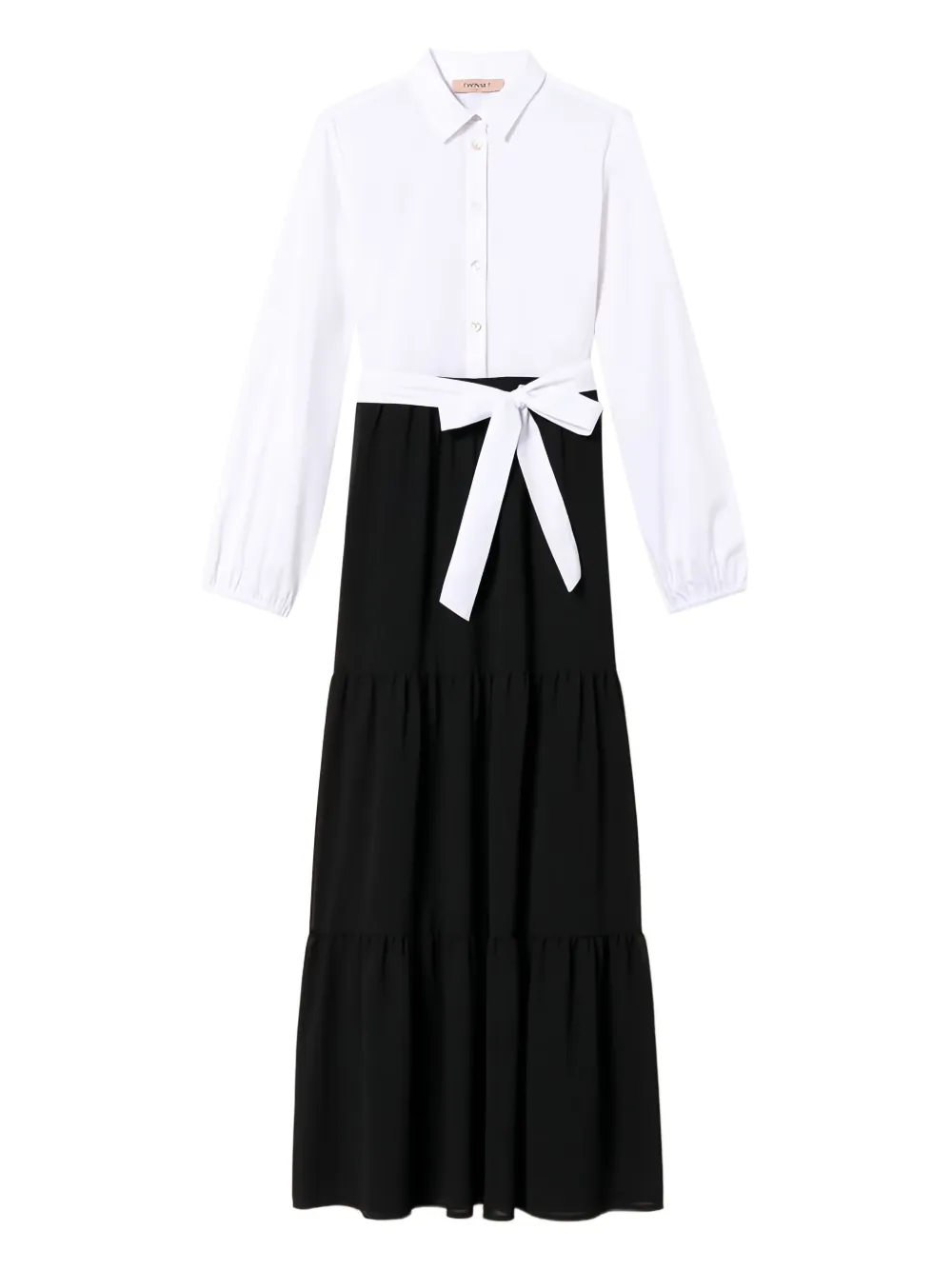 TWINSET poplin-tiered maxi dress | Black | Image 1