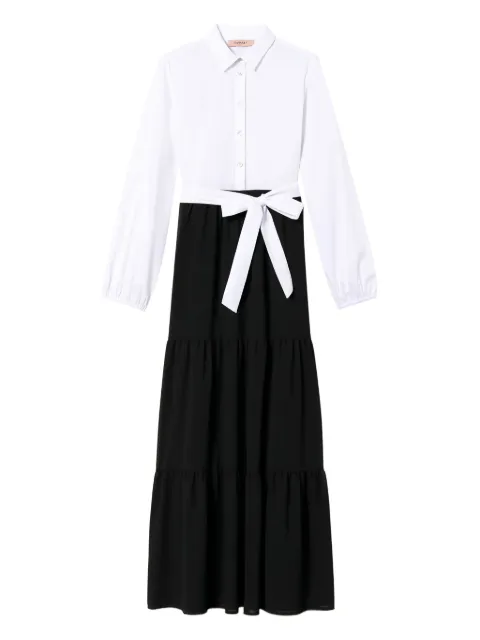 TWINSET poplin-tiered maxi dress