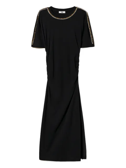 TWINSET rhinestone-embellished midi dress