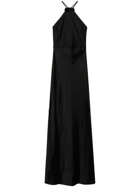 TWINSET vestido con diseño satinado y cuello halter