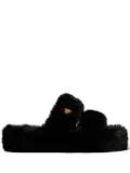 TWINSET faux-fur slides - Black