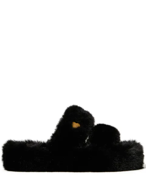 TWINSET Slide com pelos