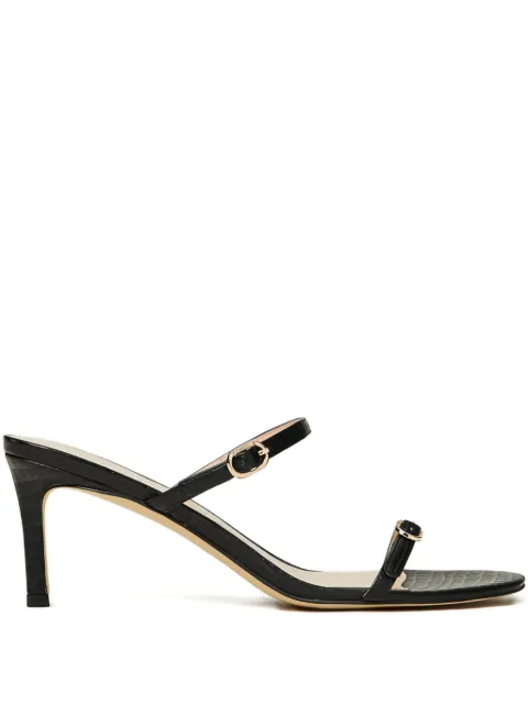 TWINSET 70mm buckled embossed heeled sandals