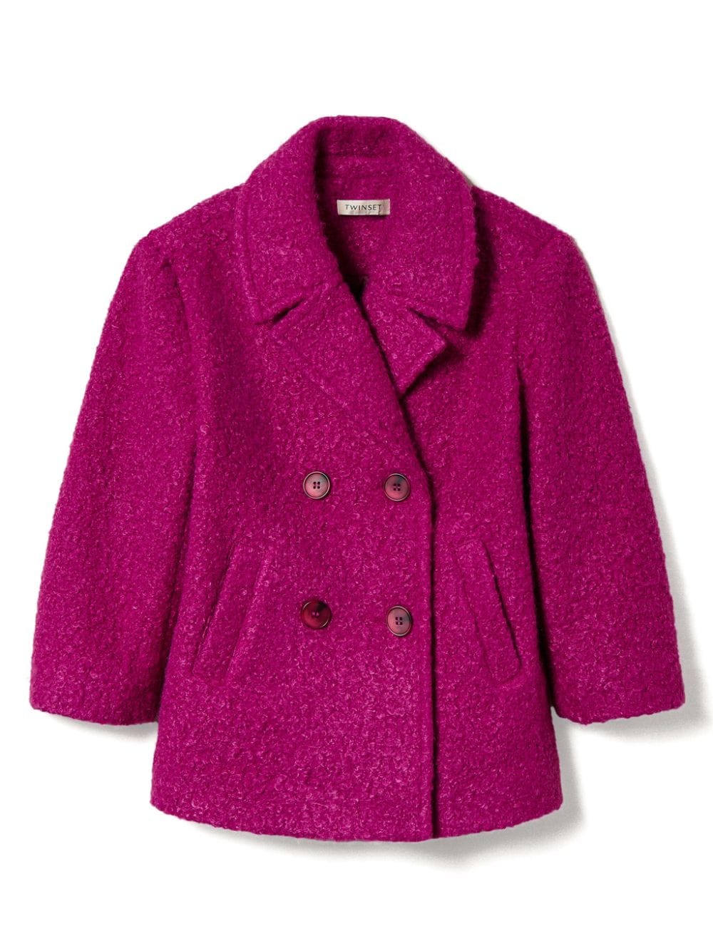 TWINSET Kids Cabanjacke aus Bouclé - Rosa