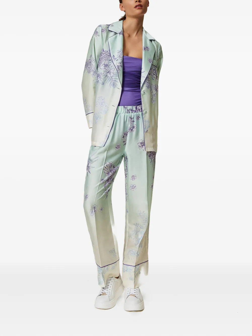 TWINSET blouse met bloemenprint - Groen