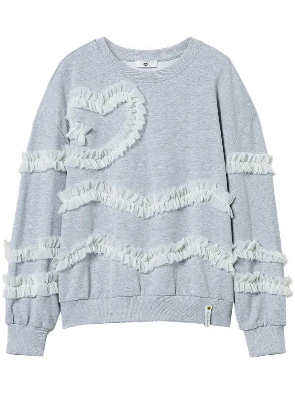 TWINSET ruffle detail Sweatshirt Grey FARFETCH IE