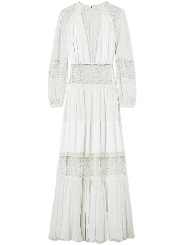 パーティードレス White Cotton Blend Lace Dress Cotton Lace Trim Detail Tiered Skater Dress | boohoo