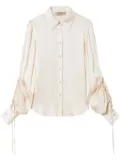 TWINSET cut-out detailing satin shirt - Neutrals