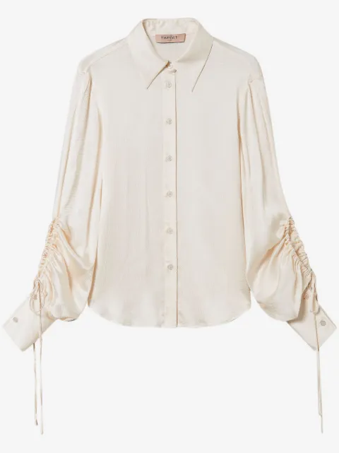 TWINSET cut-out detailing satin shirt