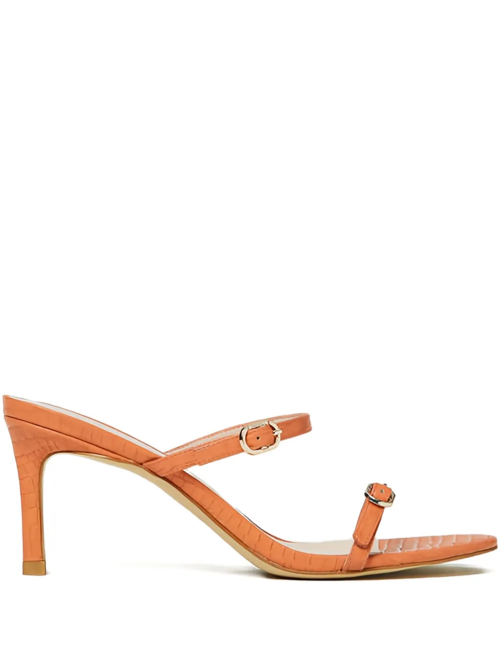 TWINSET 80mm crocodile-effect sandals Orange