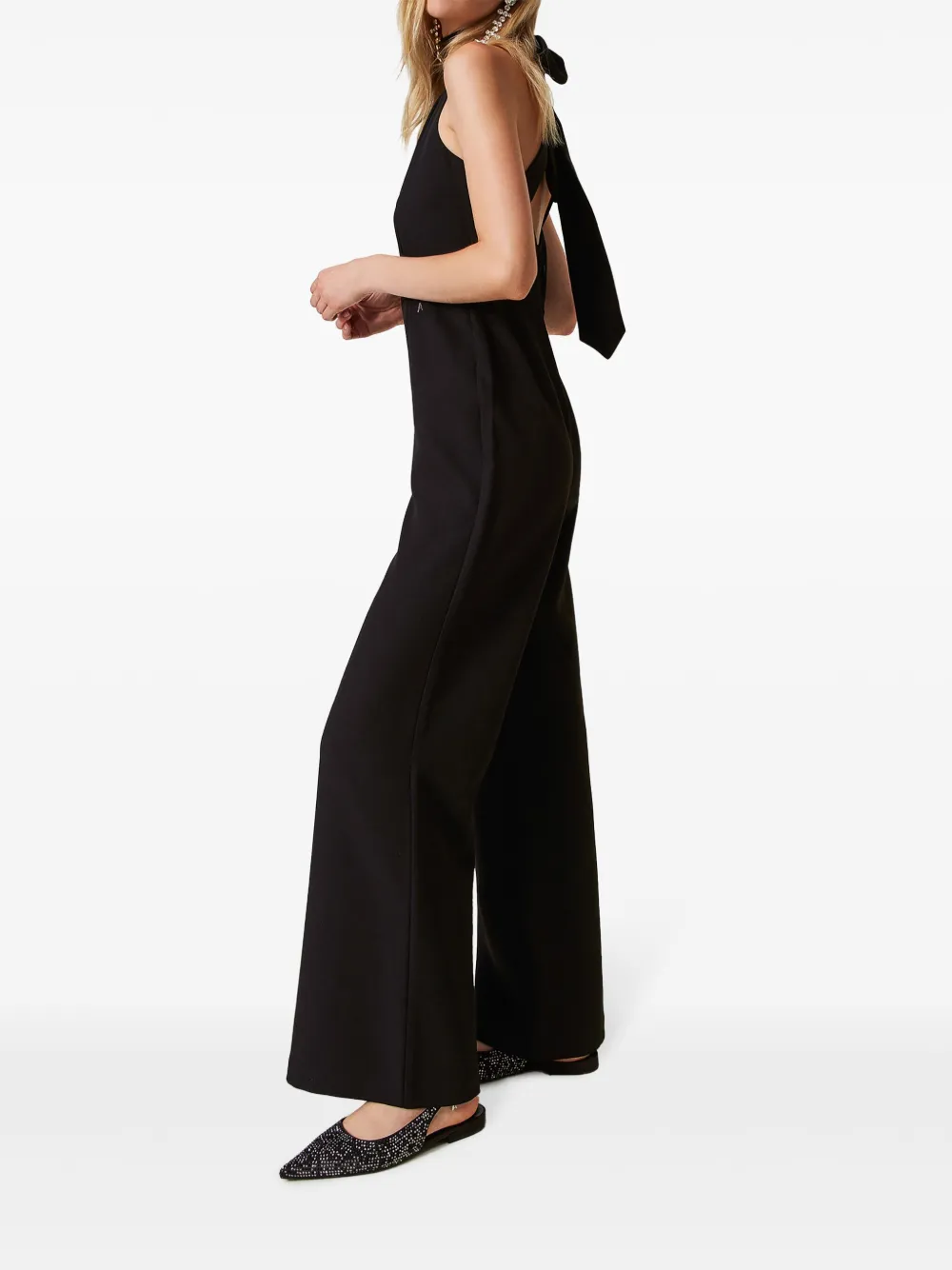 TWINSET Cady jumpsuit met halternek Zwart