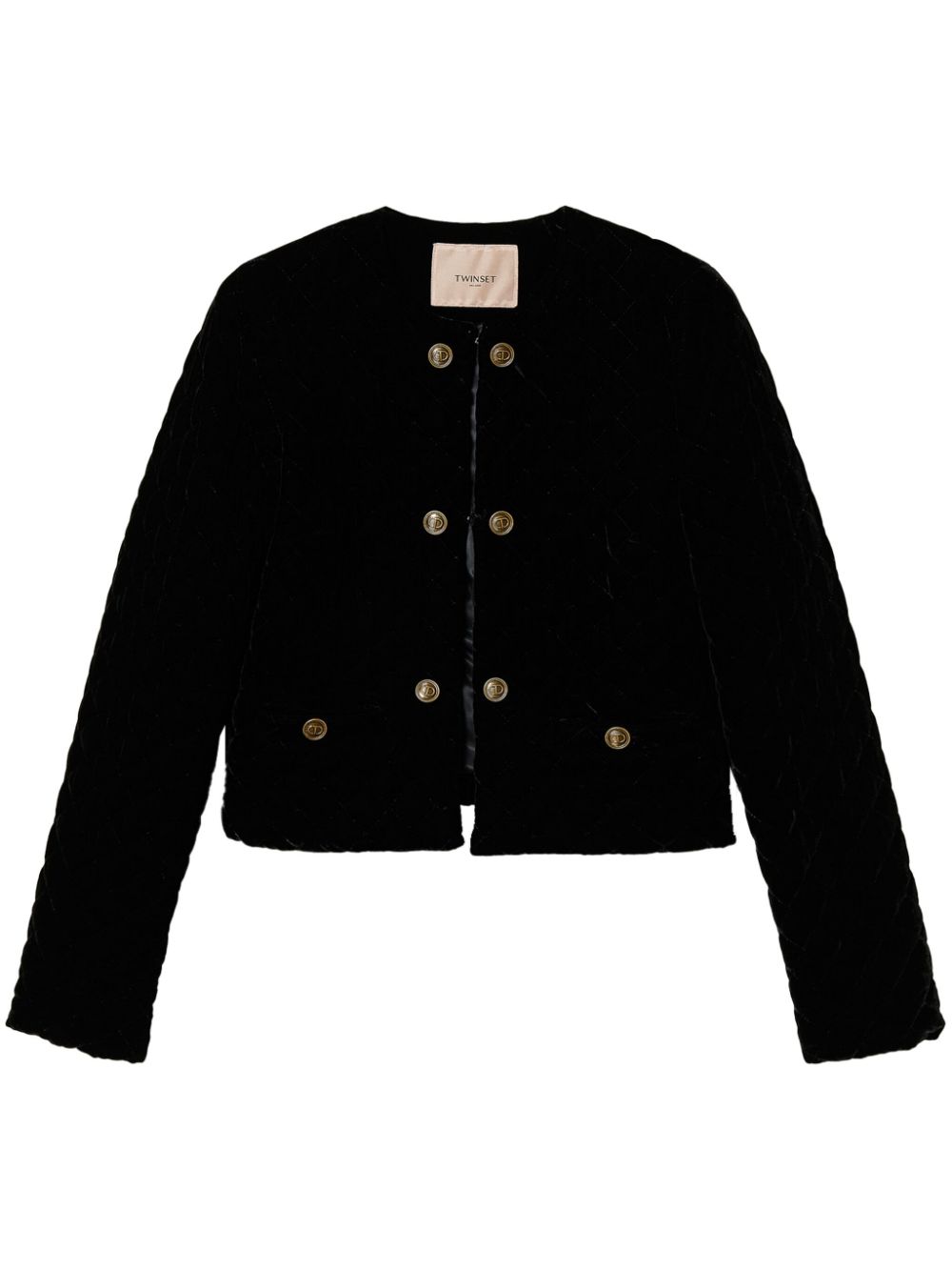 TWINSET VELVET CROPPED JACKET 