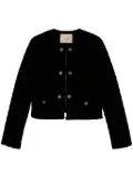 TWINSET velvet cropped jacket - Black