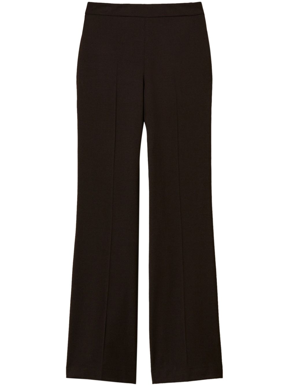 Shop Twinset High-waisted Trousers In Brown