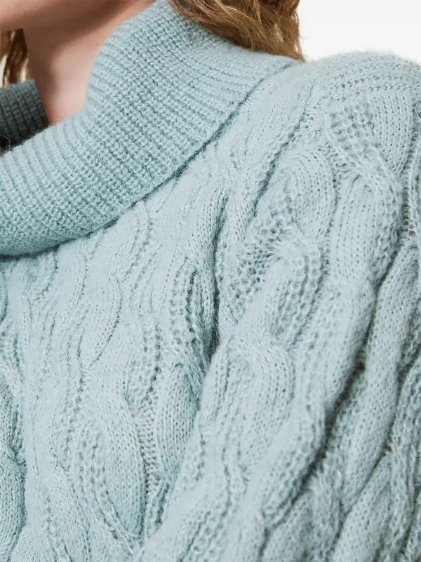 ★★ ★★ Wool Blend Cable Knit Sweater T22E7KT Recycled Wool-Blend Cable-Knit Crewneck Sweater – Patagonia