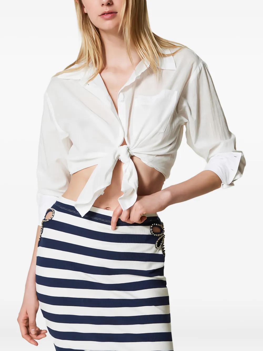 TWINSET long-sleeve chest-pocket shirt | Shirts | Image 2